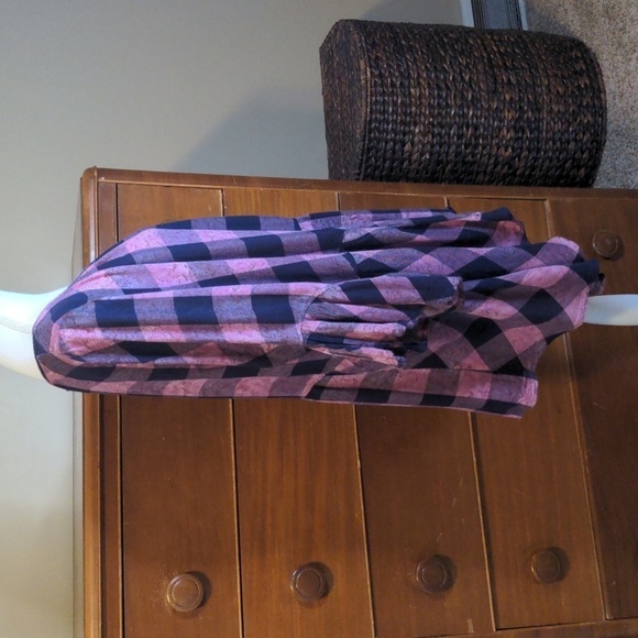 ONE World Live and Let Live FLANNEL Hi-Low swing tunic SZ 1X - Picture 4 of 13